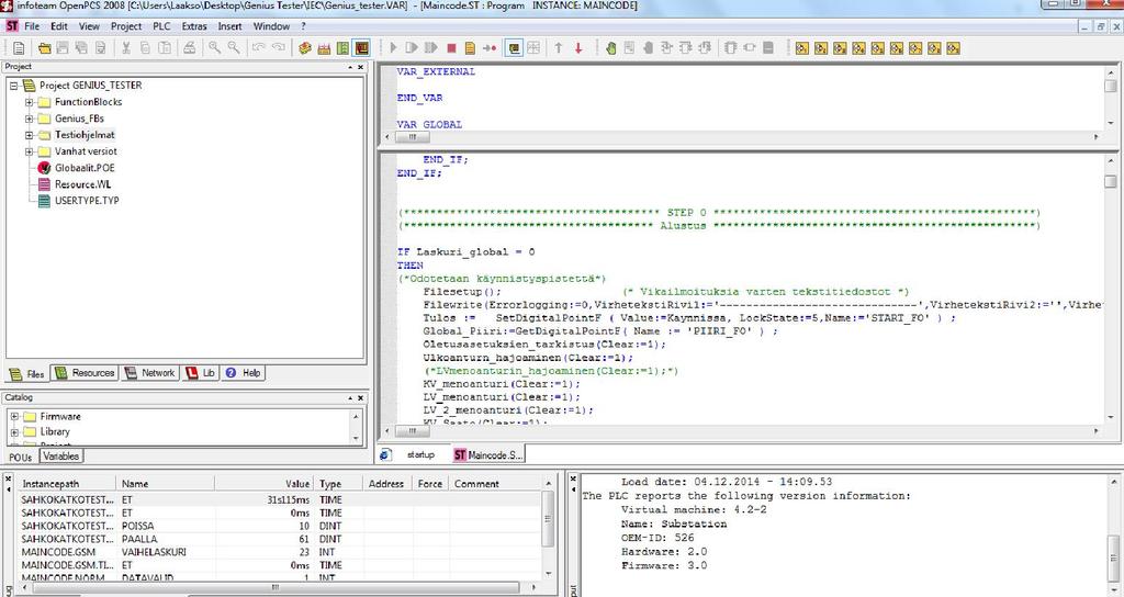 11 Kuva 7. Infoteam OpenPCS. 7.2 Fidelix HTMLeditor Fidelix HTML-editor on nimensä mukaisesti HTML editointityökalu, jota käytetään tuottamaan käyttöliittymä Fidelixin logiikkaohjaimiin.
