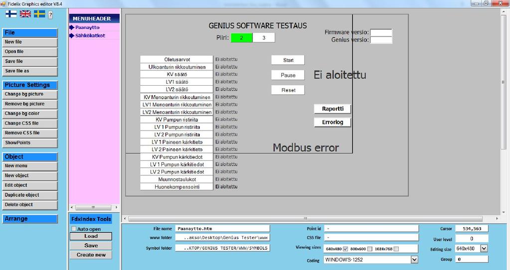 12 Kuva 8. Genius-testerin käyttöliittymän viimeisin versio avattuna. 8 IEC 61311-3 ohjelmointistandardi IEC 61311-3-ohjelmointistandardi on PLC-logiikoissa käytettävä ohjelmointityyli.