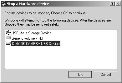 Sulje ikkuna, sammuta kamera ja irroita USB-kaapeli.