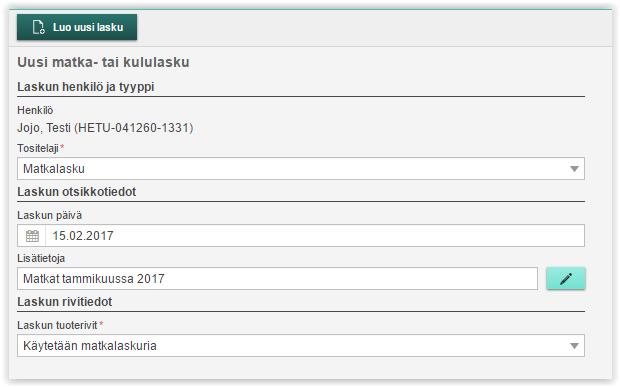 Pohjois-Espoon Ponsi Ry 6/18 2 Matkalaskut Kirjaudu Procountoriin tunnuksillasi. Valitse valikosta Uusi matka- tai kululasku. Valitse Tositelaji=Matkalasku.