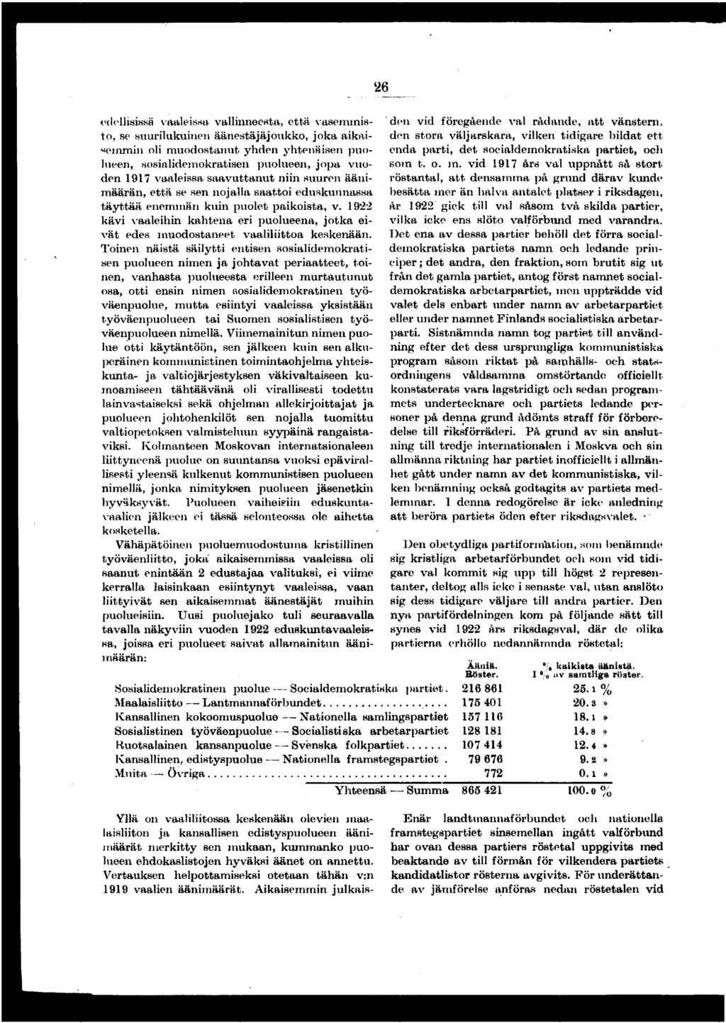 edellsssä vaalessa vallnneesta, että vasemmsto, se suurlukunen äänestäjäjoukko, joka aka- emm ol muodostanut yhden yhtenäsen puolueen, sosaldemokratseh puolueen, jopa vuoden vaalessa saavuttanut nn