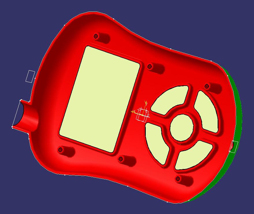 Aktivoi Join työkalu ja valitse seuraavat elementit kiinteän puolen pintaa varten: Jakotaso, jonka olit nimennyt PartingSurface :ksi Skaalattu pinta Cavity Geometrical Set :n alta Kaikki sulkupinnat