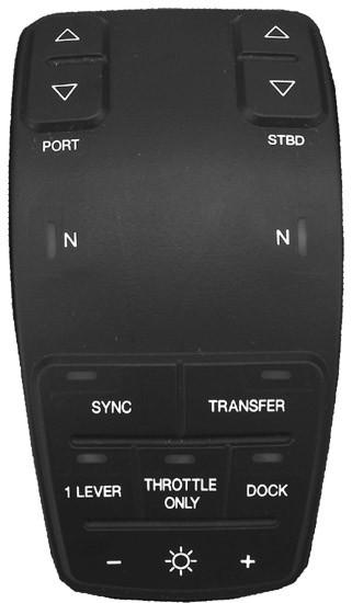 Säädin Ajokulman säätö NEUTRAL (vapaa) (valot) TROLL [HAKU] TRANSFER [SIIRTO] DOCK (laituri) THROTTLE ONLY [PELKKÄ KAASU] 1 LEVER [1 VIPU] SYNC [SYNKRONOINTI] + (lisäys) ja (vähennys) Toiminto