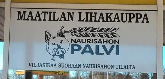 Naurisahon tila myy kaikki tuottamansa sianlihan joko tässä myymälässä tai toisessa myymälässään Viitasaarella.