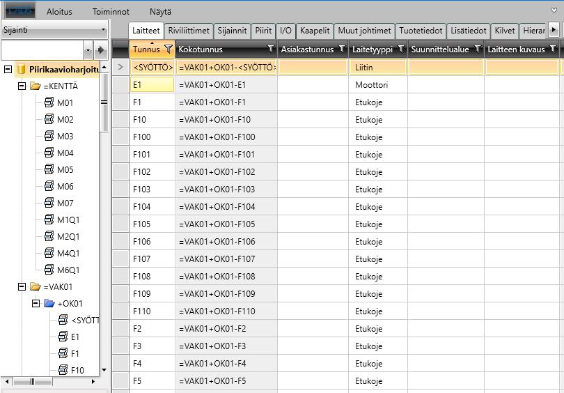 28 CADS Planner sisältää ominaisuuden jonka avulla pystytään generoimaan usean sivun piirikaavioita Excel-tiedoston ja CAD-pohjakuvien avulla. Tätä ominaisuutta käsitellään tarkemmin osiossa 3.