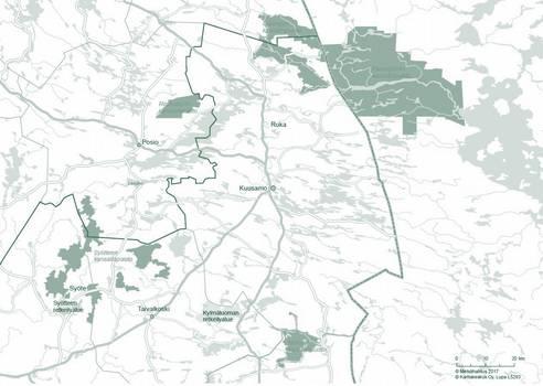 Hossan kansallispuisto Oulangan kansallispuisto Riisitunturin kansallispuisto Land of National Parks