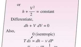 Tämä yhtälö kuvaa paineen muuttumista poikkipinta-alan muutuessa.