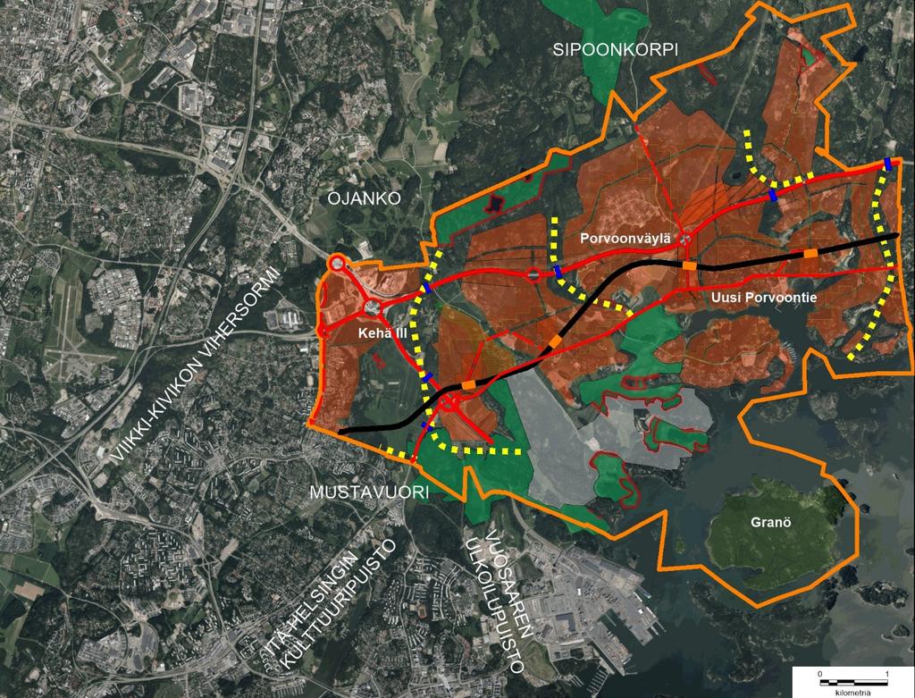 1 JOHDANTO 1.1 Työn tarkoitus ja tausta Tässä työssä kuvataan Östersundomin yhteisen yleiskaava-alueen ekologista verkostoa ja esitetään alueen keskeiset luontoarvokeskittymät.
