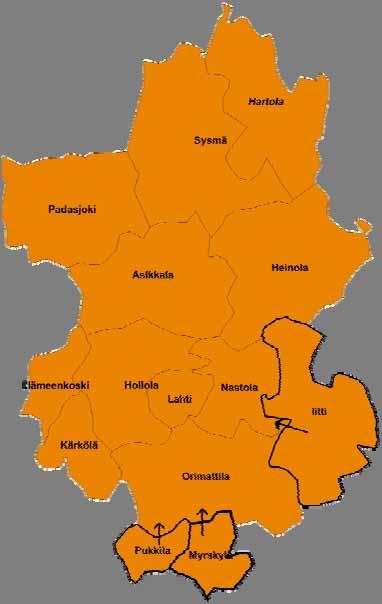 109 Selvityshenkilöt ehdottavat Päijät-Hämeeseen järjestämisvastuun osalta koko maakunnan kattavaa sote-aluetta, jossa Lahden kaupunki toimii vastuukuntana.