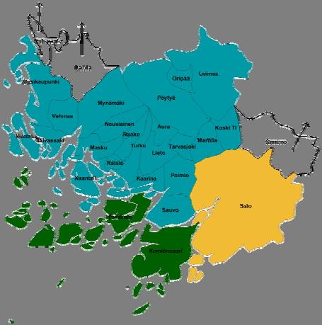 128 VARSINAIS-SUOMI: EHDOTUS UUDEKSI PALVELU- RAKENTEEKSI Selvityshenkilöt ehdottavat Varsinais-Suomen sosiaali- ja terveydenhuollon palvelujen järjestämismalliksi yhden