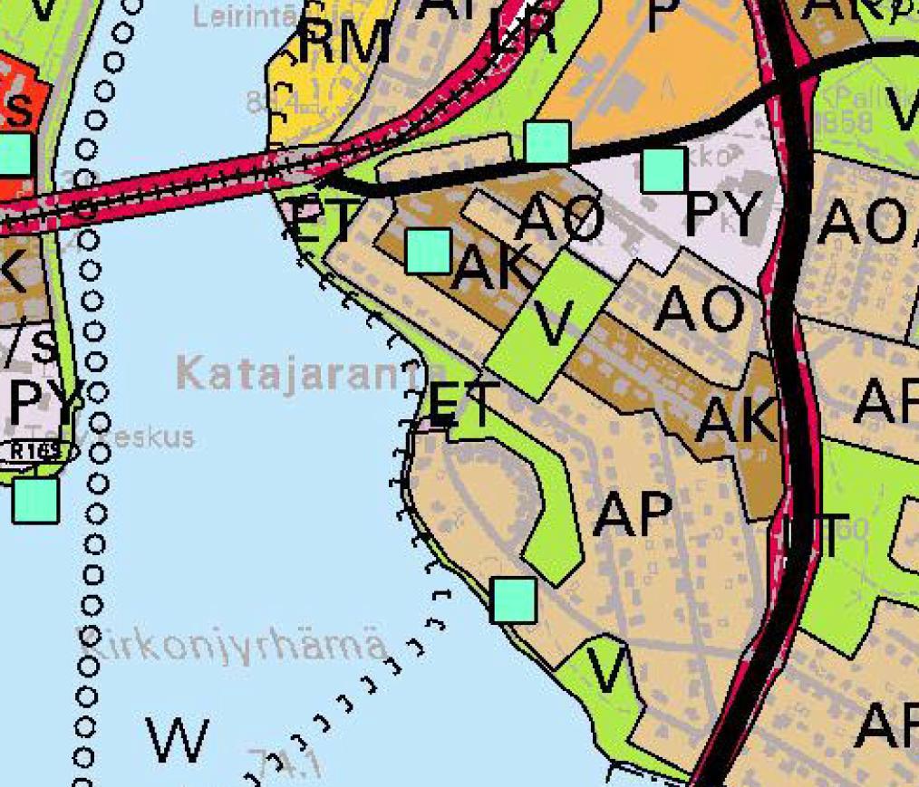 9 Yleiskaava Rovaniemen yleiskaavassa 2015 alue on osoitettu pientaloalueeksi AP sekä