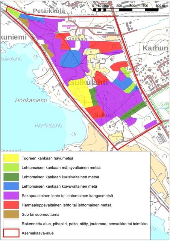 11 (28) 7.4 Luontokohteet Sulkulahden uuden liikenteenhoitoraiteen ympäristöstä on laadittu Kotilahden asemakaava-alueen luonto vuonna 2016 Ramboll Finland Oy:n toimesta.