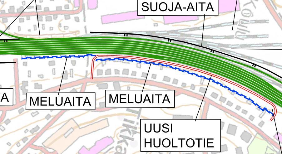 8 (28) Ratasuunnitelman mukaisessa tilanteessa päivällä ohjearvot ylittävässä melussa on 244 asukasta (12 % vähemmän kuin nykytilassa). Kaikki altistujista asuvat 55-60 db melualueella.