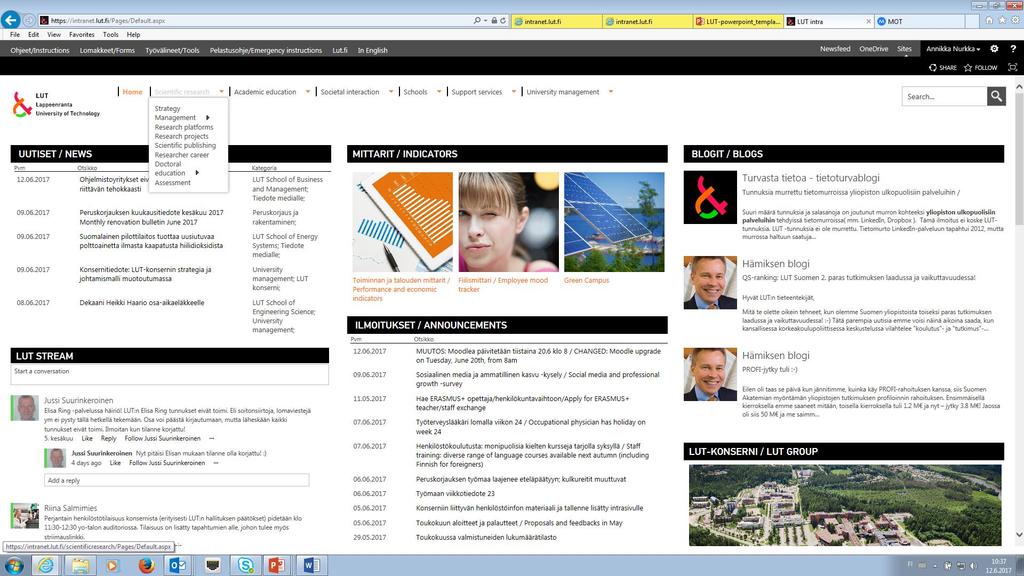 Bilingual LUT Intranet as