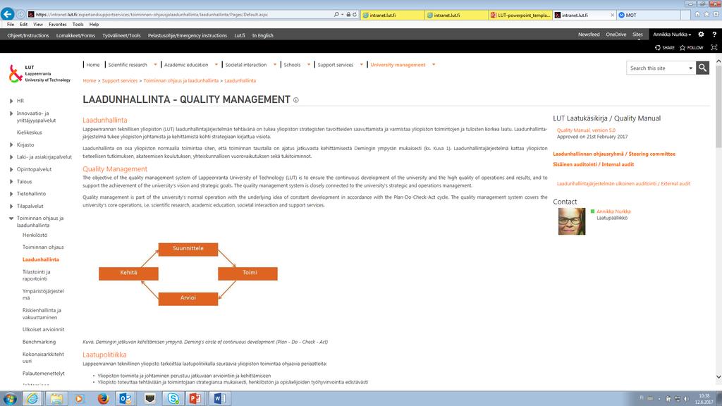 Bilingual LUT Intranet as