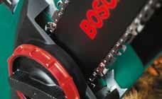 Käytännöllinen Bosch-SDS-järjestelmä ja automaattinen öljyvoitelu minimoivat ketjun kulumisen.