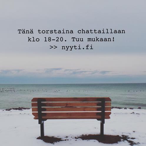talous -verkostosta, Ruoka ja riippuvuus -projektista sekä Finfamin Kolmen kimppa -hankkeesta. Chatteihin osallistui lisäks i Nyytin vapaaehtoisia.