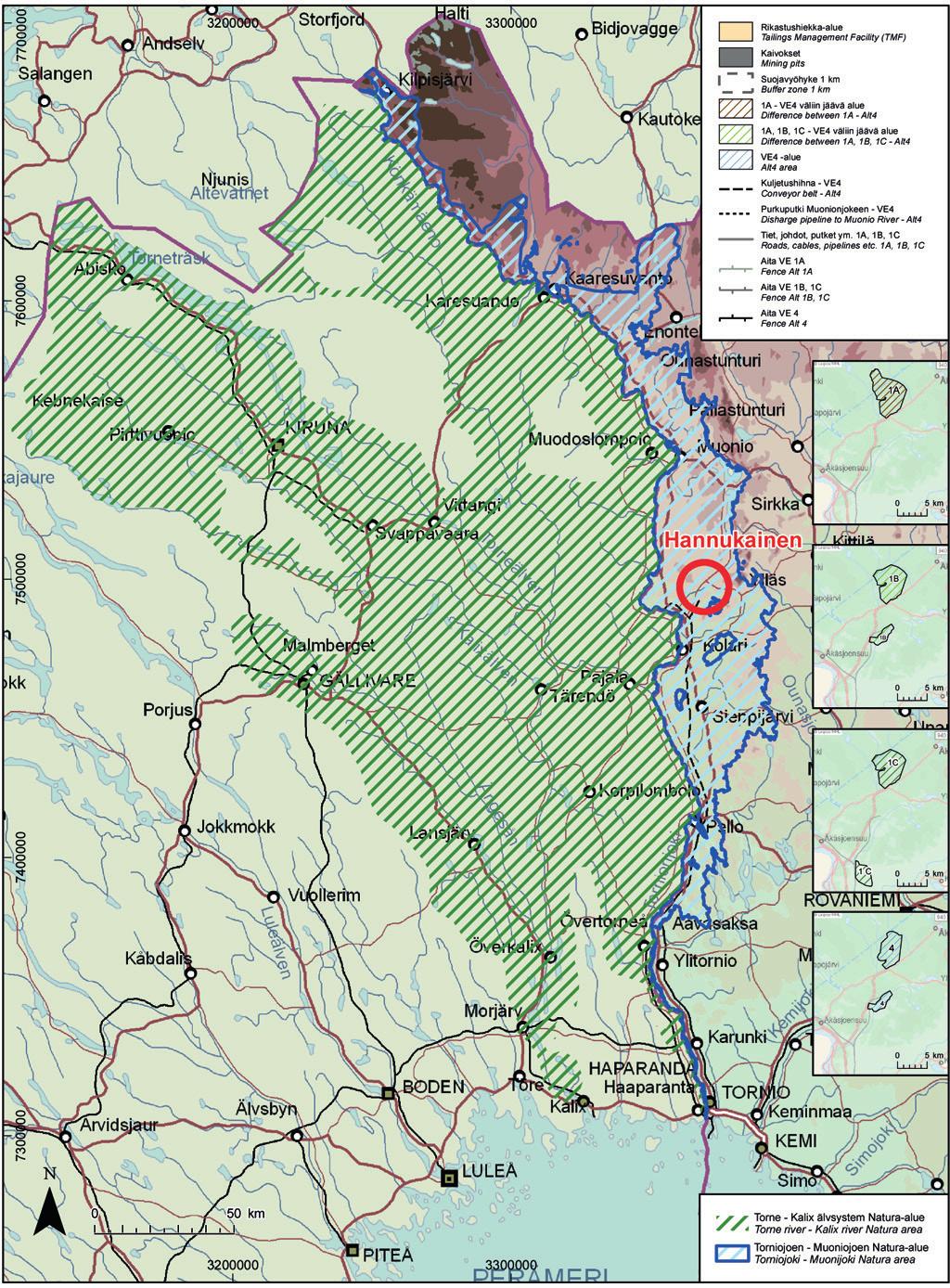 Taulukko 10-10-1. Luontodirektiivin liitteen I luontotyypit Niesaselän Natura-alueella. *Priorisoitu luontotyyppi.