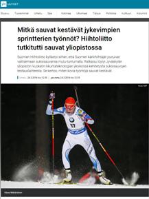 Maajoukkuesuksien testaaminen uudella suksitesteriversiolla käynnistyi yhteistyössä Suomen Hiihtoliittojen ja Olympiakomitean kanssa ja sauvatesterin osalta paneuduttiin käyttöominaisuuksien