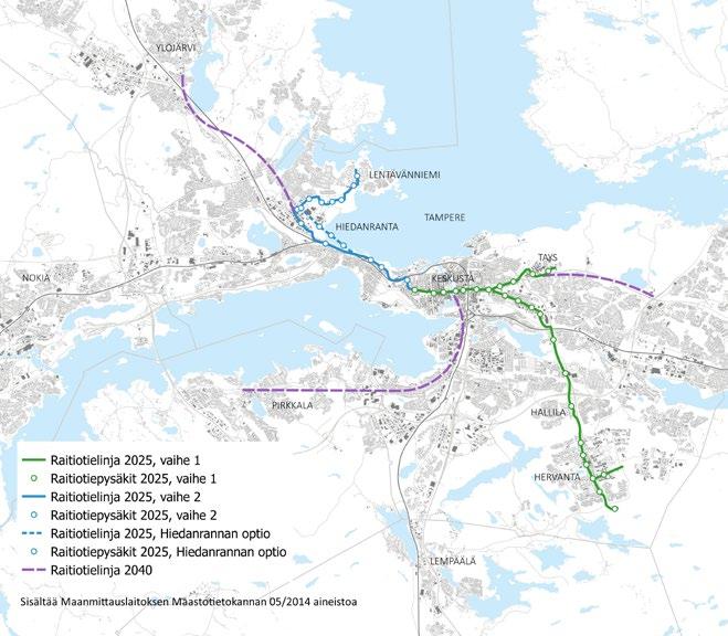 Liikennejärjestelmä Tampereen kaupunkiseudun ja koko Pirkanmaan liikennejärjestelmää ja maankäyttöä kehitetään kokonaisuutena.