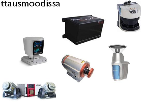 laserkeilainta profiilimittausmoodissa 2D skannereita Sick LMS511 Ibeo Lux Velodyne HDL-64 Neptec OPAL-360 Riegl