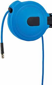149,- 249,- 59,- Letkukela 3/8", paineilmalle Automaattinen, 12 m + 1,5 m taipuisaa PVC-letkua, taivutussuoja ja pika-/pistoliitin.