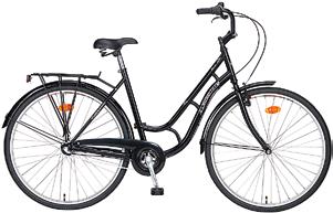 27-1565 Yksivaihteinen singlespeed-polkupyörä Retrohenkinen naistenpyörä, jossa vahva teräsrunko sekä mukava ja rento