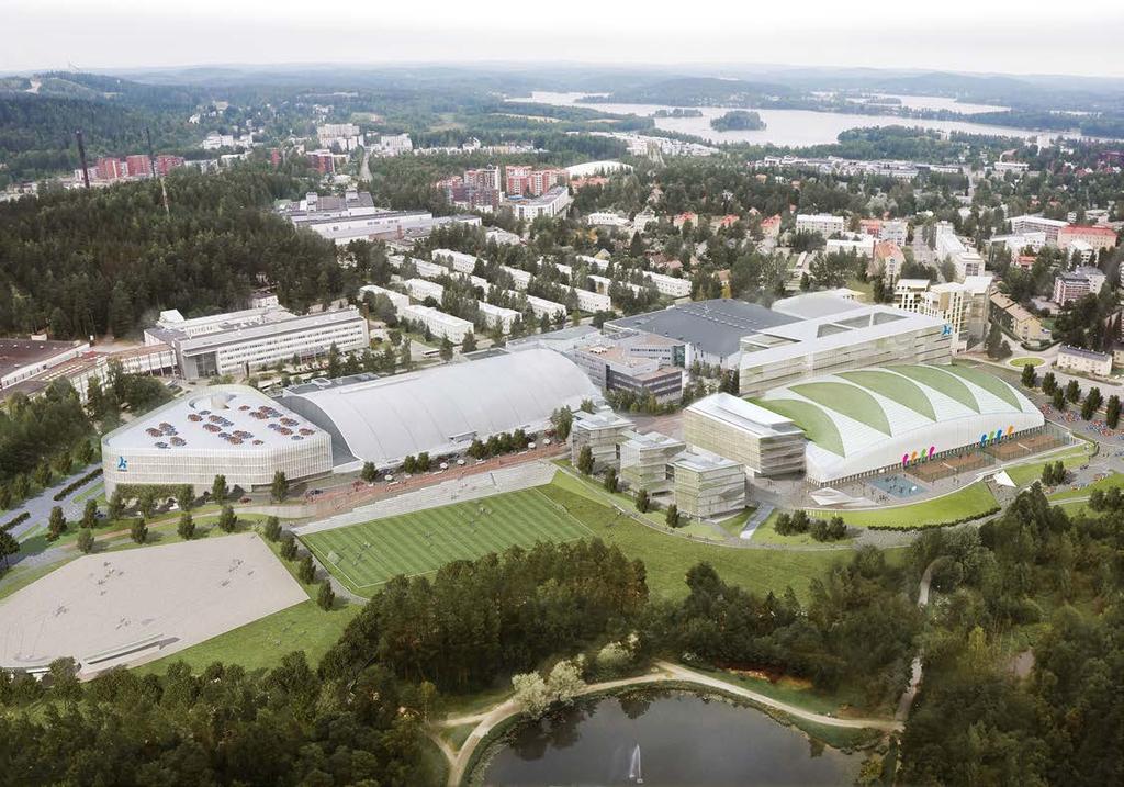 12 Hippos2020 vie Jyväskylän liikunnan ja hyvinvoinnin kärkeen Ainutlaatuinen kokonaisuus. Keskeinen sijainti. Palvelut kattavat koko ihmisen elämänkaaren. Huippuosaamisen uniikki keskittymä.