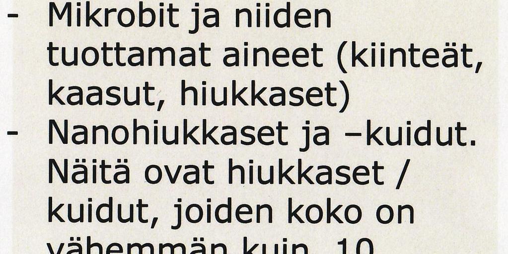Haitta-aineista, joiden