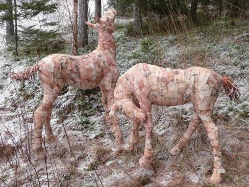 of textile sculpture installation (kuva photo: Milja
