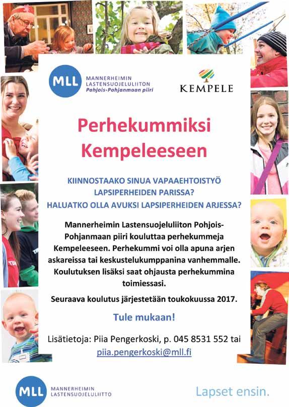 Hakemus tulee liitteineen toimittaa osoitteeseen Kempeleen kunta, Kunnanhallitus, PL 12, 90441 Kempele. Kuoreen merkintä Avustushakemus.
