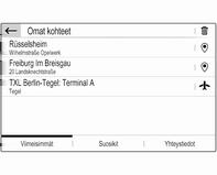 Jatka syöttämällä osoitetta kunnes hakemasi koko osoite löytyy. Aloita reittiopastus kyseiseen osoitteeseen vahvistamalla syöttösi. Yksityiskohtainen reittiopastuksen kuvaus 3 38.