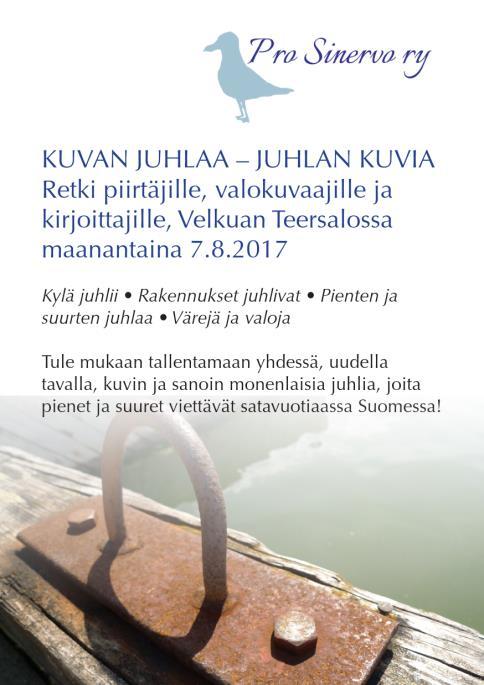 Retkellä syntyneistä kuvista ja sanoista koottu teos esitetään 20.10. Livonsaaren Seurantalon juhlassa sekä Naantalin Taidehuoneella 30.10. osana Lux Gratie tapahtumaa.