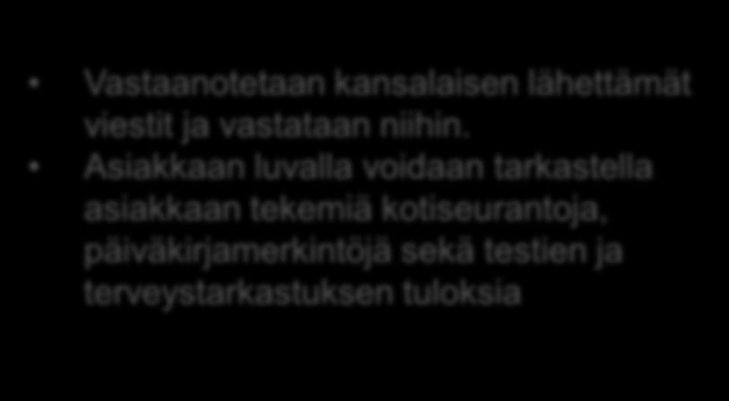 asiakkaan tekemiä kotiseurantoja,