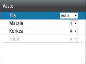 Luoviaika: Ohjaa käännöksen nopeutta (luoviaika), kun luovitaan tuulitilassa.