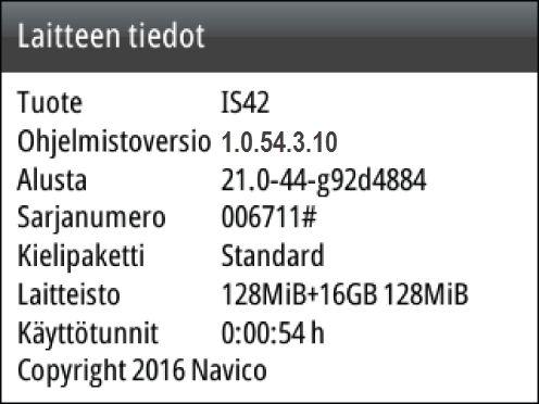 Yhdistettyjen NMEA 2000 -anturien ohjelmistoversio on saatavissa laiteluettelossa. Uusimman ohjelmiston voi ladata verkkosivustostamme osoitteesta www.simrad-yachting.