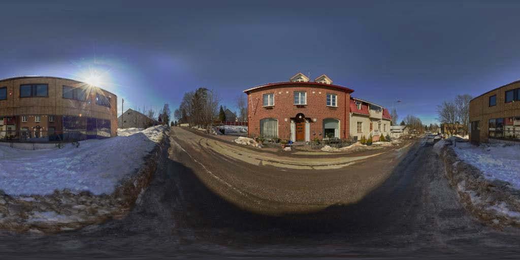 32 (42) Kuvio 36. Lopullinen korjattu HDRI-pallopanoraama equirectangular projektiona, jonka kuvasuhde on 2:1.