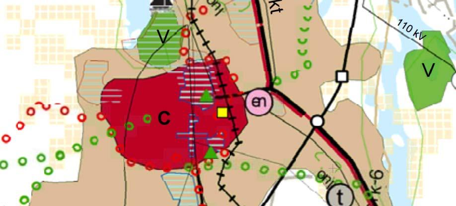 71, KV 2017-06-12 14:00 / :s bilaga: Liite 71 B, kv 12.6.2017 ringsområdet anvisats med beteckningen AP område för marknära boende.