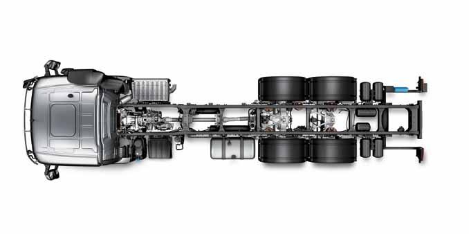 Tämä pätee diesel- ja AdBlue -säiliöihin sekä yhdistelmäsäiliöihin. Kuvassa näkyy kaksi mahdollista versiota tasakuorma-autossa tai puoliperävaunun vetoautossa.