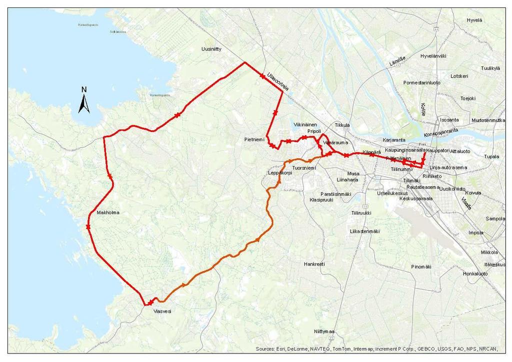 Linja 7 Makholma, muutoksia liikenteen reittiin ja liikennetarjontaan ei esitetä.