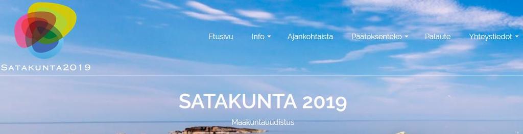 maakuntauudistuksen Satakunta2019-verkkosivu kokoaa