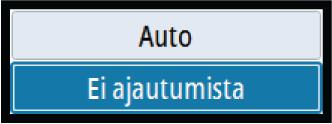 ajelehtii pois reittiviivalta virtauksen ja/tai tuulen (A) takia, alus seuraa viivaa, jolla on kallistuskulma. A Siirry Ei ajautumista -tilaan painamalla AUTO-painiketta.