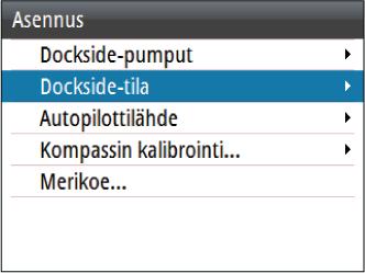 Ohita valmiustila - Manuaalinen ohitus valmiustilaan Kun tulokontakti suljetaan, autopilotti antaa ohitusvaroituksen, sulkee lähtökontaktin ja lukkiutuu valmiustilaan Kun tulo aukeaa, lähtökontakti
