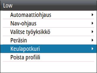 Todellinen Säilyttää peräsinkulman ja olettaa, että nykyinen peräsinkulma on trimmin tarvitsema kulma vakaan ohjaussuunnan säilyttämiseksi.