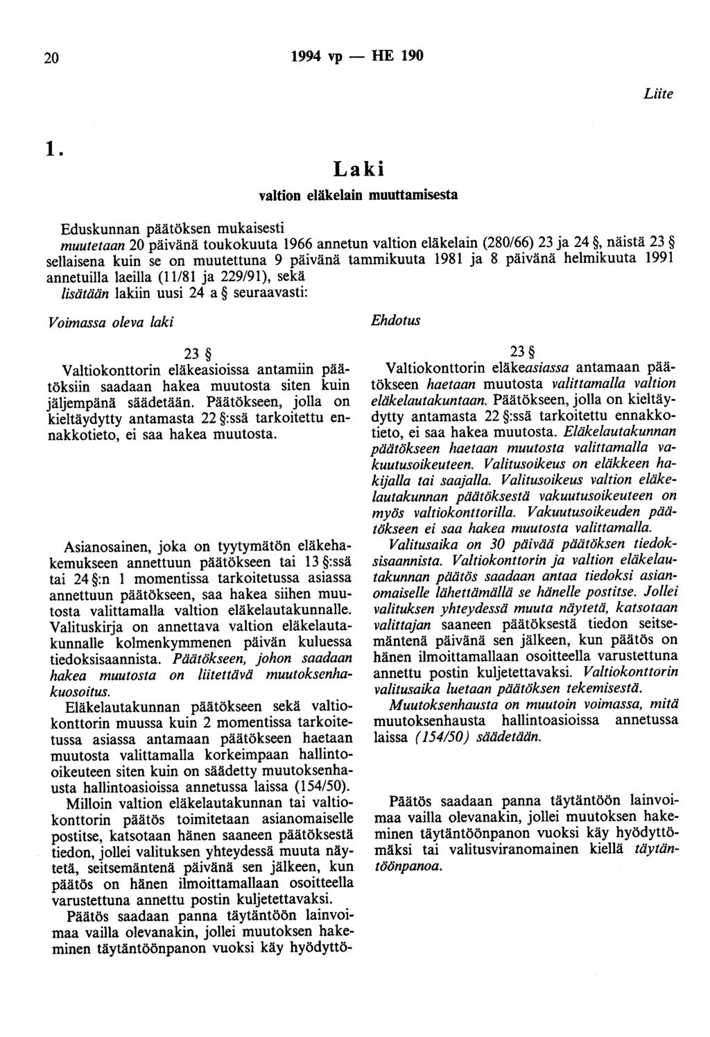 20 1994 vp - HE 190 Liite 1.