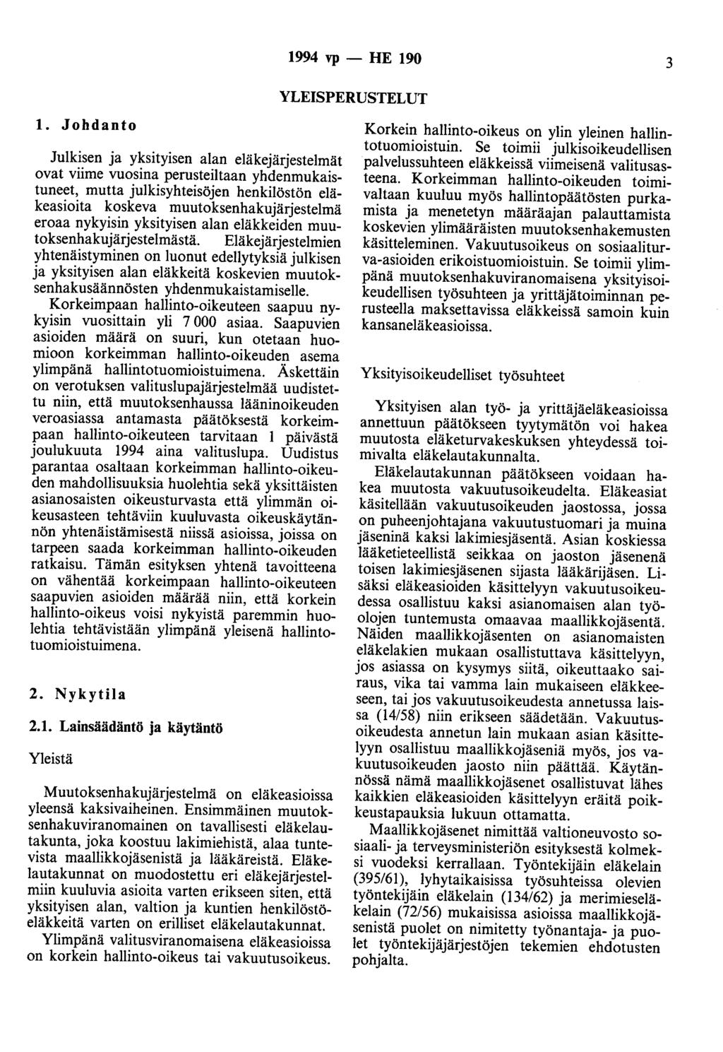 1994 vp - HE 190 3 YLEISPERUSTELUT 1.