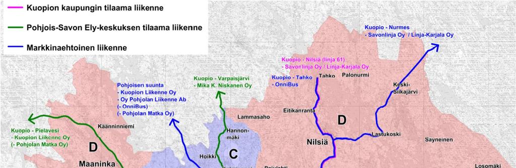 II OSA: TOIMINTAYMPÄRISTÖ 3. JOUKKOLIIKENTEEN JÄRJESTÄMINEN KUOPION KAUPUNKISEUDULLA Kuopion kaupunkiseudun joukkoliikennelautakunta on toimivaltanen viranomainen Kuopion ja Siilinjärven alueella.