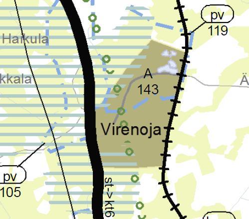 MAAKUNTAKAAVA Päijät-Hämeen maakuntakaavassa 2014 alue on merkitty taajamatoimintojen alueeksi (A).