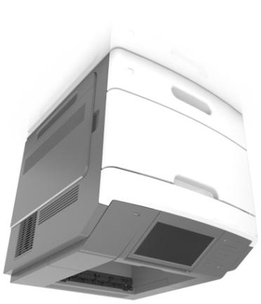 Käyttö: MS812de 127 Käyttö: MS812de Tietoja tulostimesta Tulostinkokoonpanot Perusmalli 1 Vakioalusta 2 Tulostimen ohjauspaneeli 3 Monikäyttösyöttöaukko 4 550 arkin vakioalusta (Lokero 1) Täysin