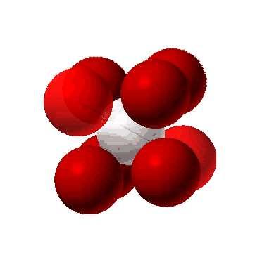 Tilakeskinen kuutiollinen rakenne (TKK) Atomit koskettavat toisiaan kopin diagonaaleilla.